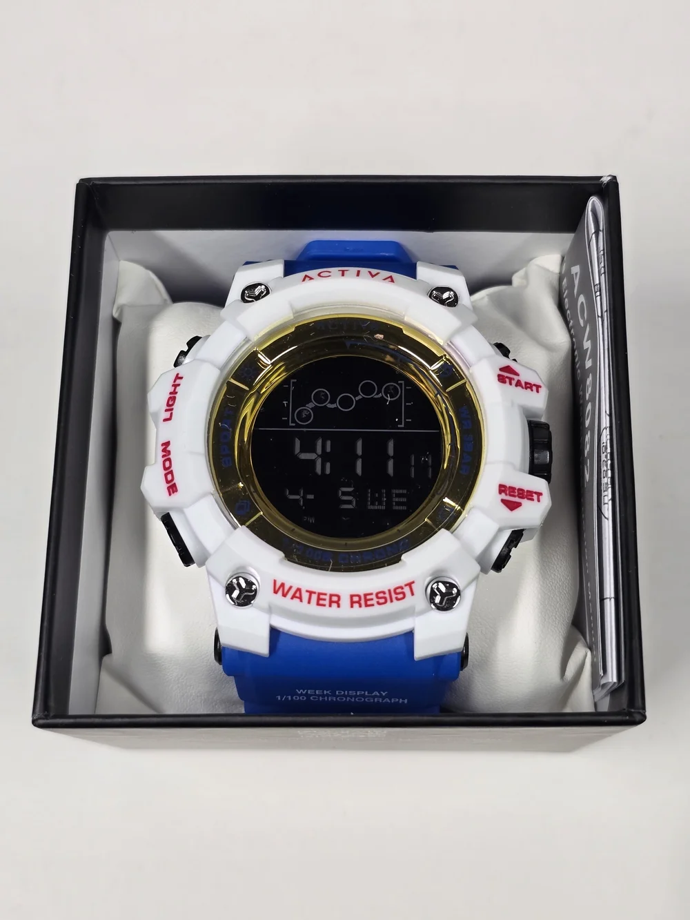 Activa Summit X Invicta Unisex Digital Watch - 50mm. Blue, Yellow (ACW8082-013)